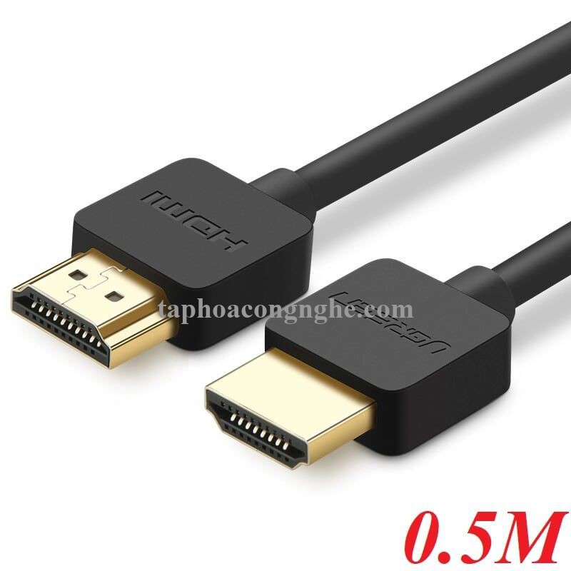 Ugreen 30822 0.5M màu Đen Cáp tín hiệu HDMI chuẩn 2.0 hỗ trợ phân giải 4K * 2K HD121 30030822